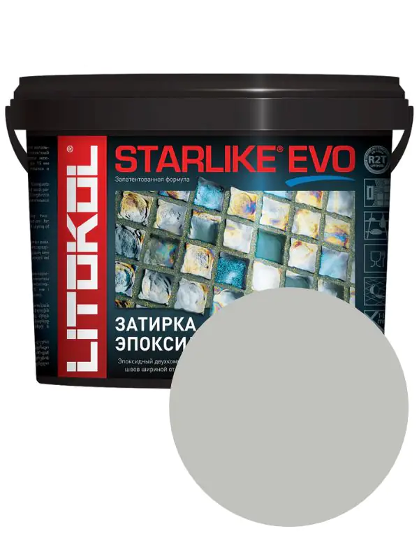 Эпоксидная фуга Litokol Starlike EVO S.105 Bianco Titano. 1 кг. РФ.