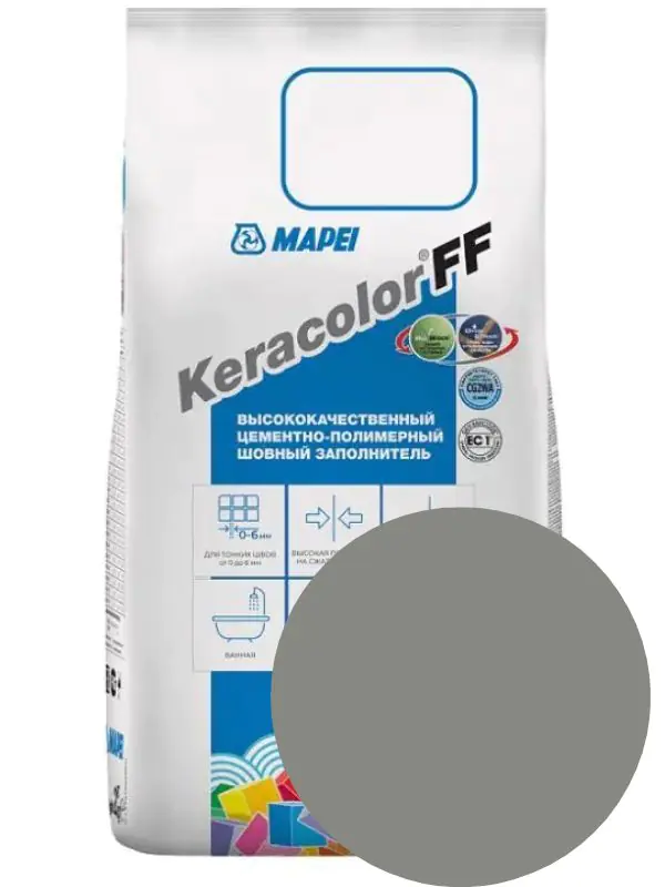 Фуга Mapei KERACOLOR FF № 113 (тёмно-серый). 2кг. РФ.