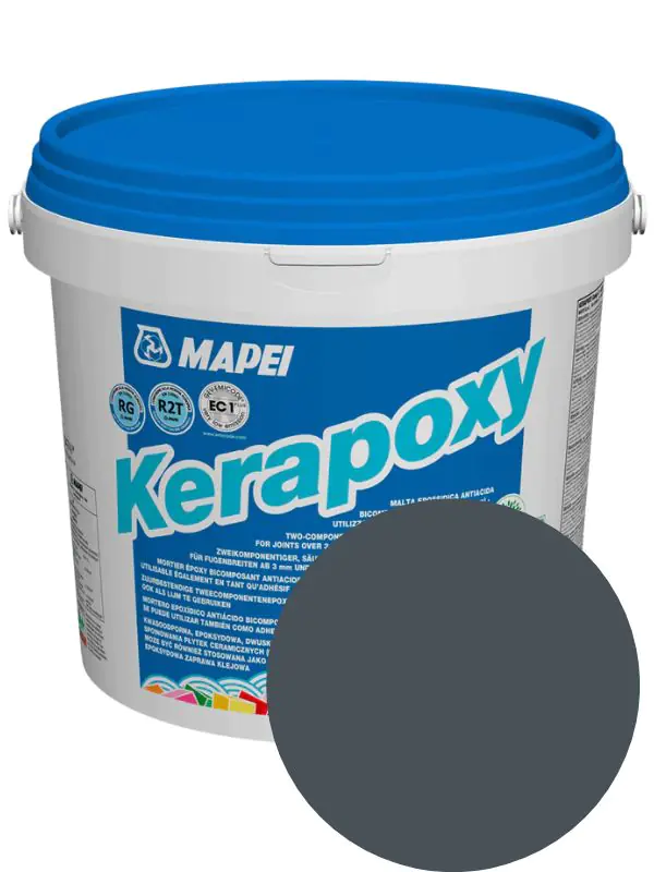 Эпоксидная фуга Mapei KERAPOXY 114 (антрацит). 2 кг. Италия.