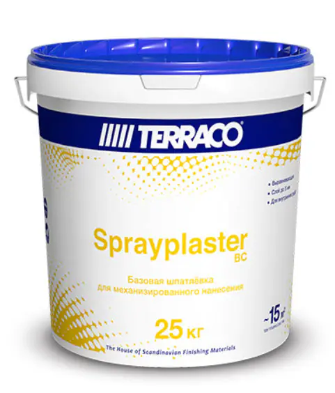 Шпатлевка Terraco Sprayplaster BC. Базовая. 25 кг. РФ.